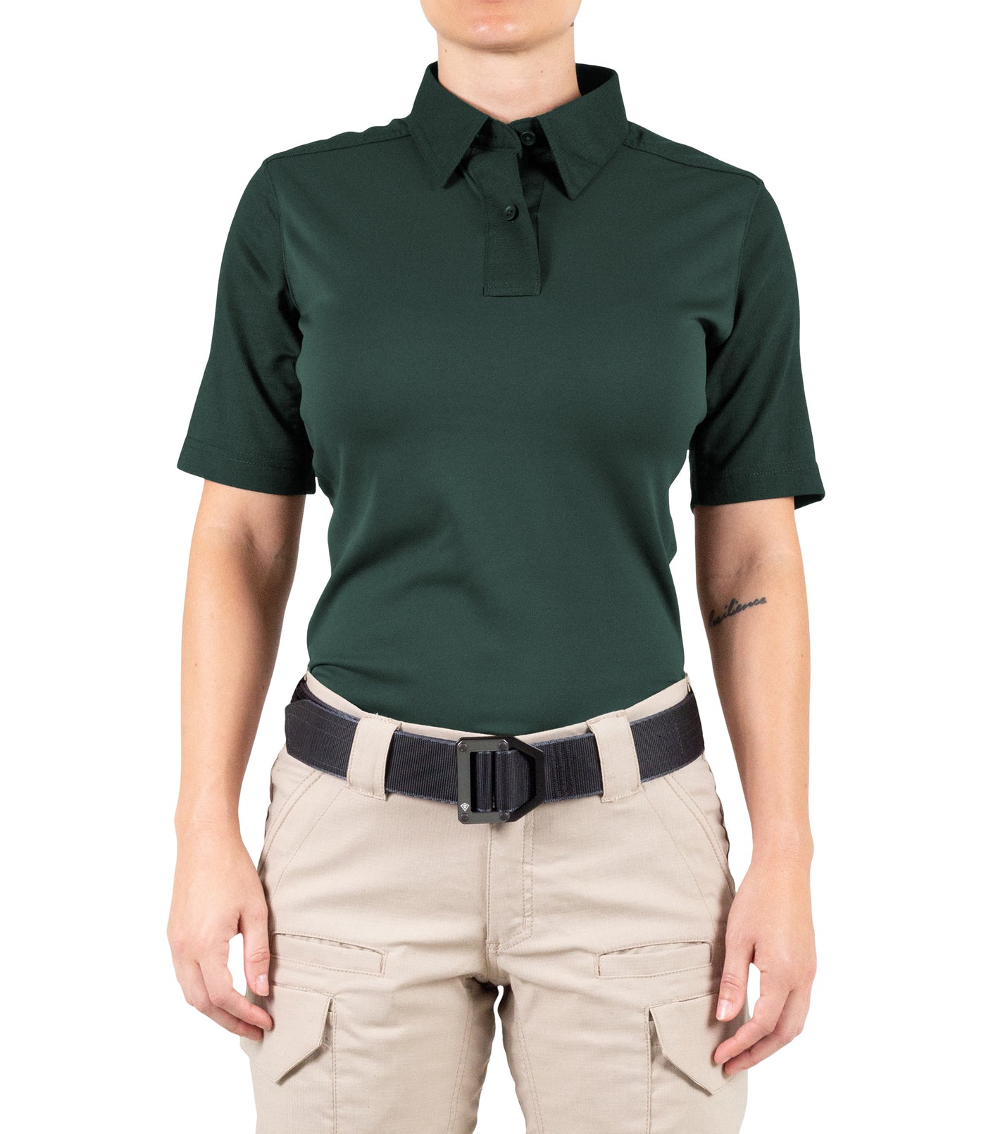 Front of Women's V2 Pro Performance Short Sleeve Shirt in Spruce Green