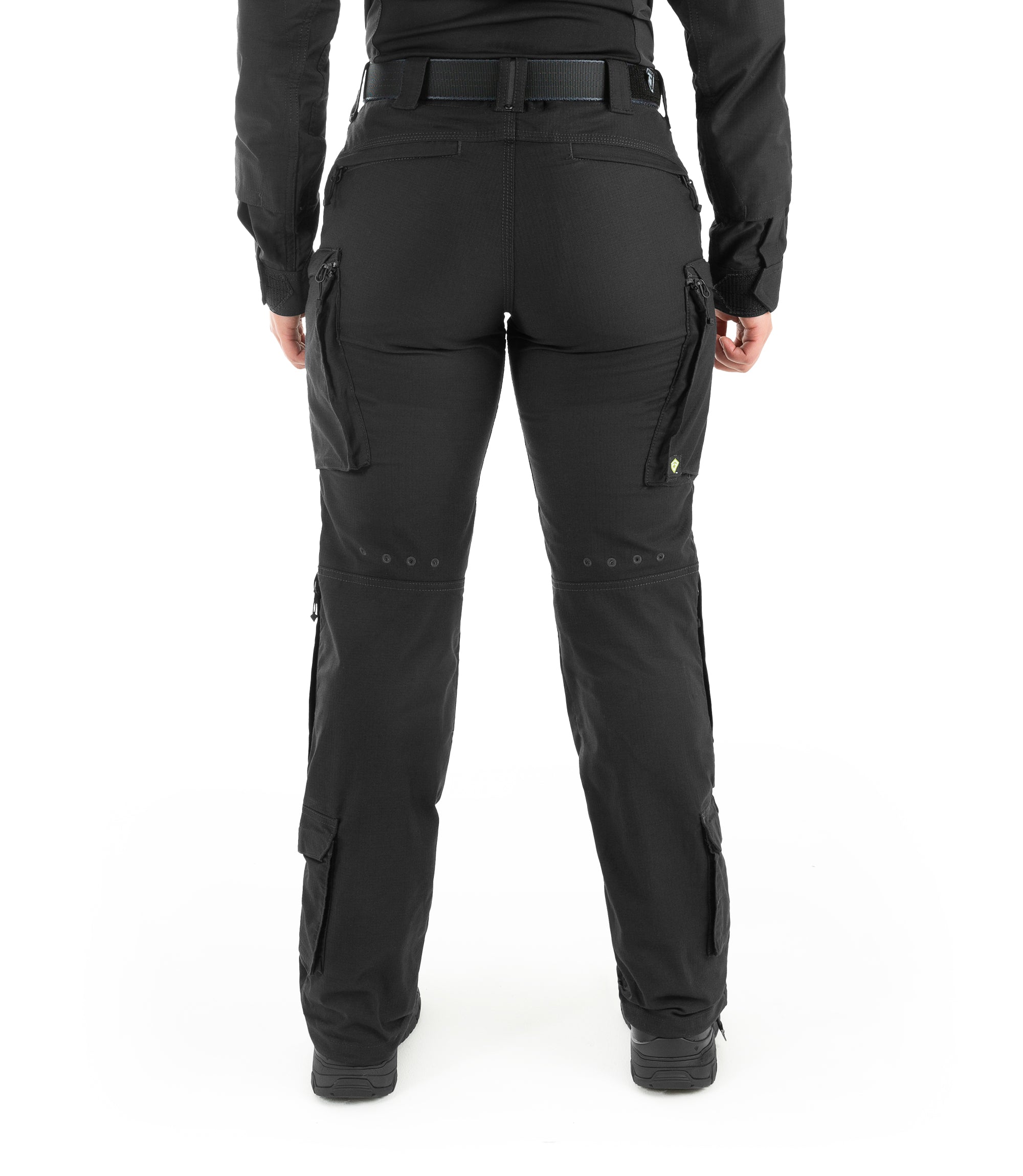 Back of Women's Defender Pant in Black |color_black
