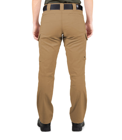 Back of Women's V2 Tactical Pants in Coyote Brown