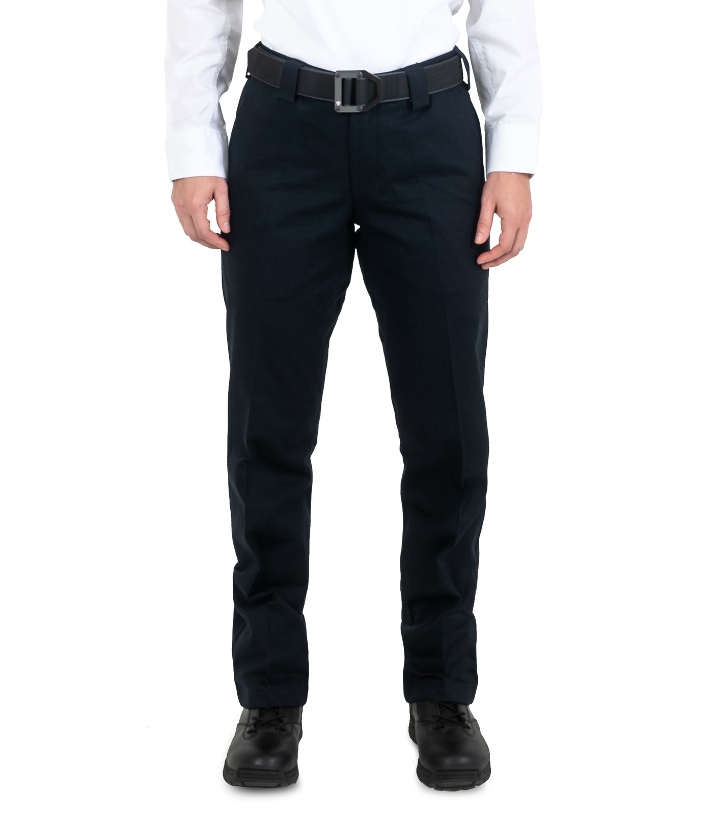 Front of Women's Cotton Station Pant in Midnight Navy