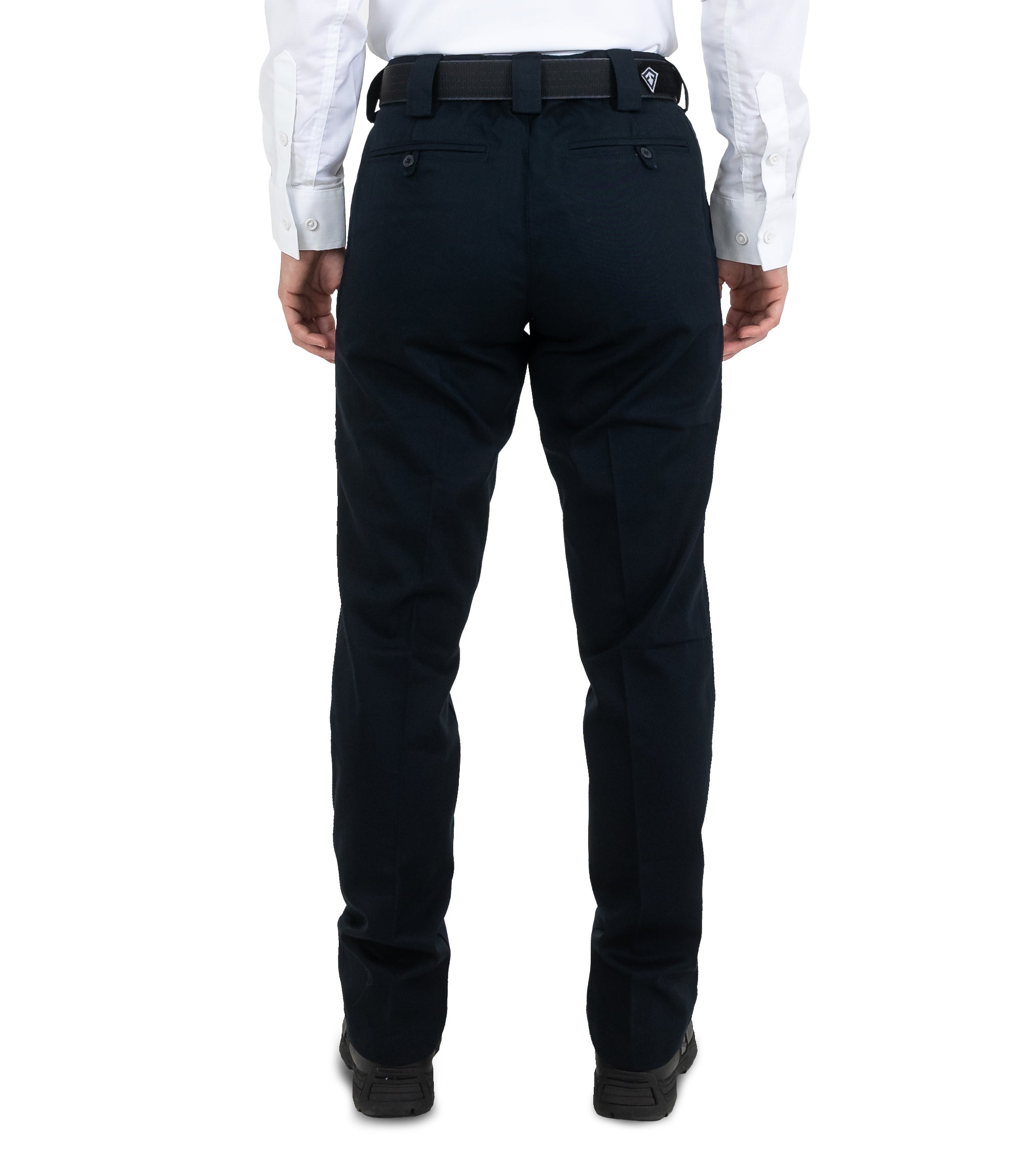 Back of Women's Cotton Station Pant in Midnight Navy |color_midnight navy