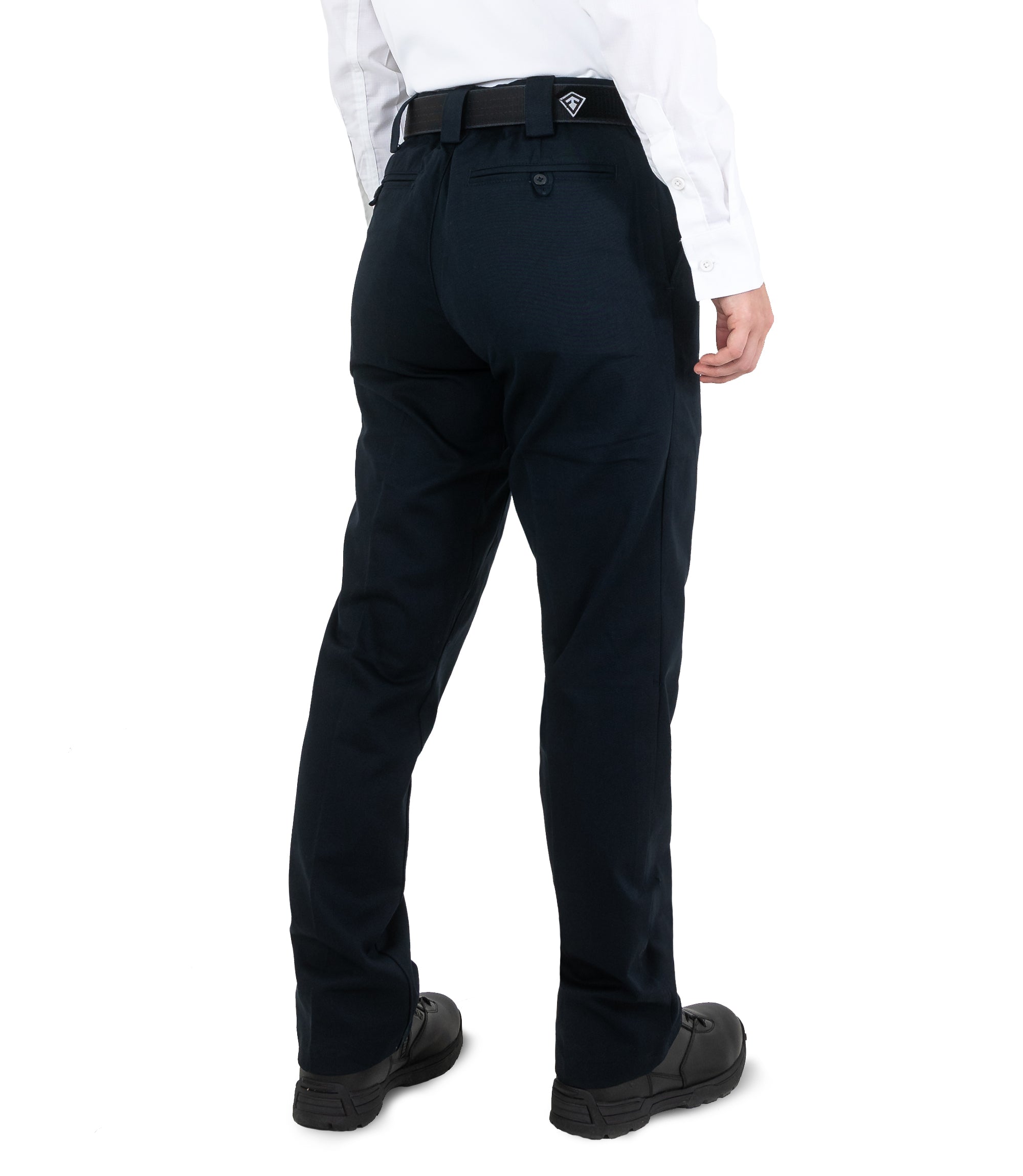 Side of Women's Cotton Station Pant in Midnight Navy |color_midnight navy