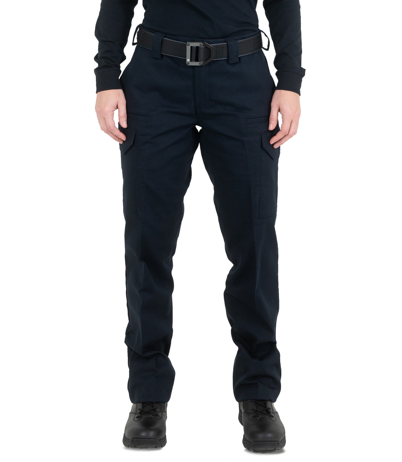 Front of Women's Cotton Cargo Station Pant in Midnight Navy