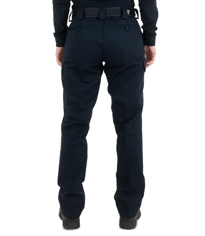 Back of Women's Cotton Cargo Station Pant in Midnight Navy