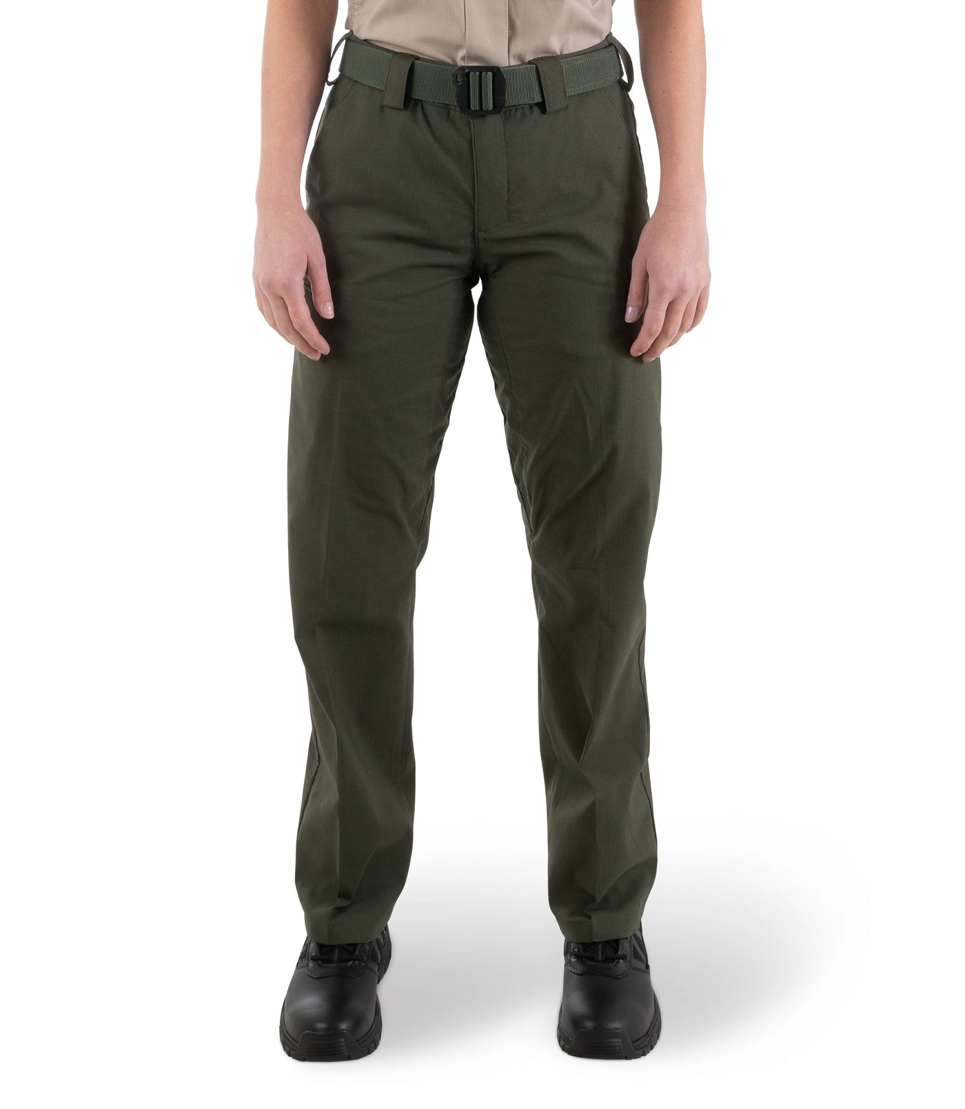 Front of Women's V2 Pro Duty 6 Pocket Pant in OD Green