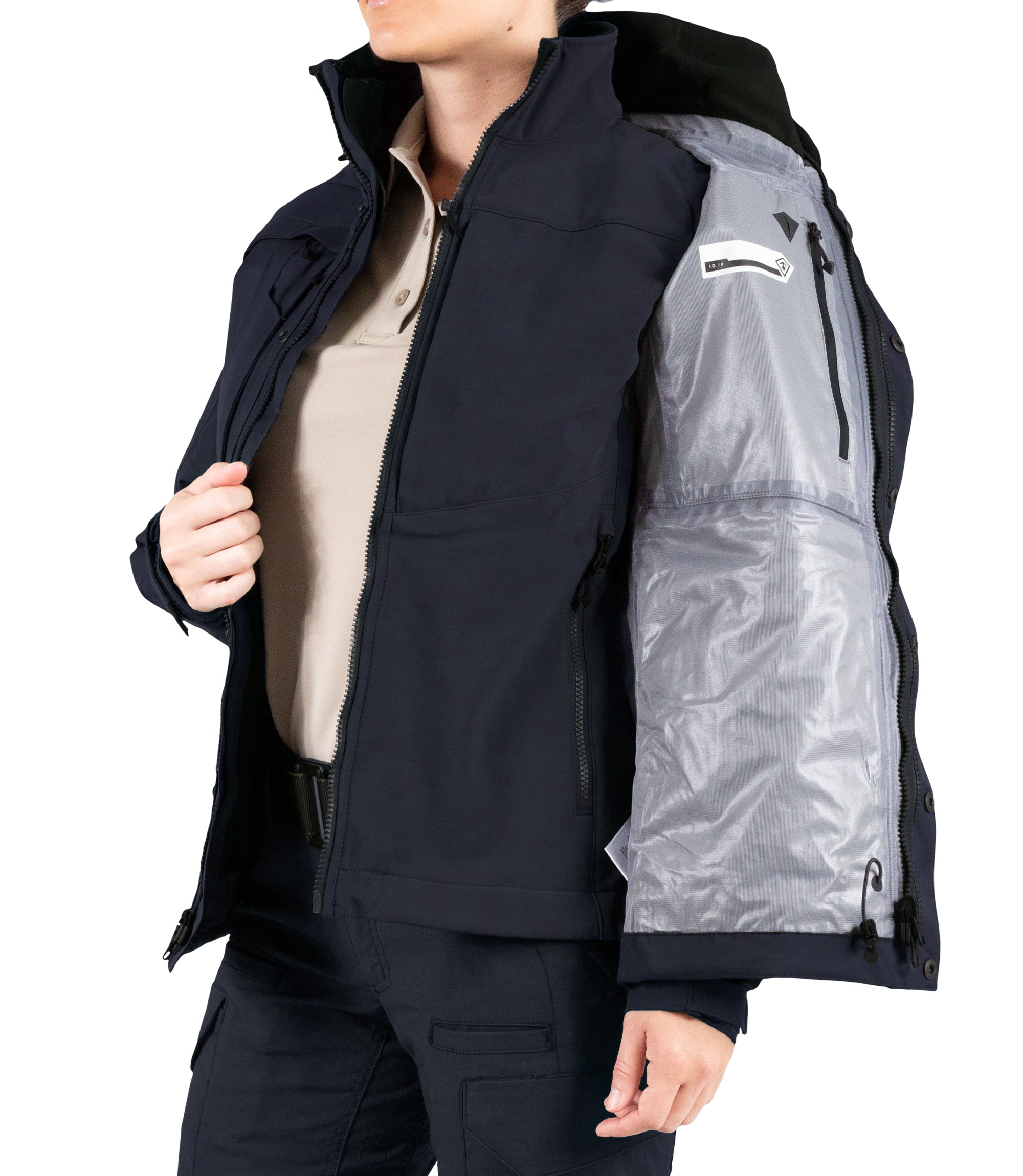 Softshell Jacket Zipper for Women’s Tactix 3-In-1 System Parka in Midnight Navy|color_midnight navy