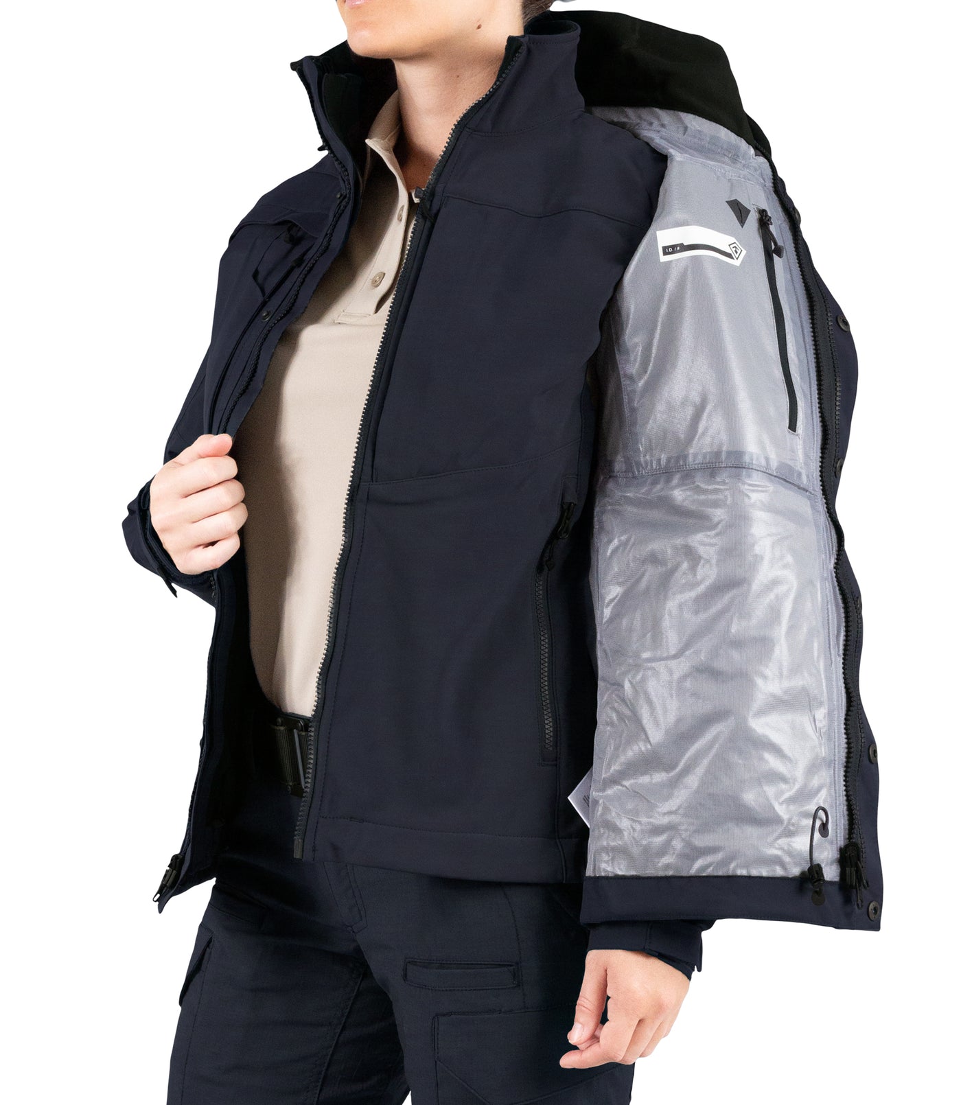 Softshell Jacket Zipper for Women’s Tactix System Parka in Midnight Navy