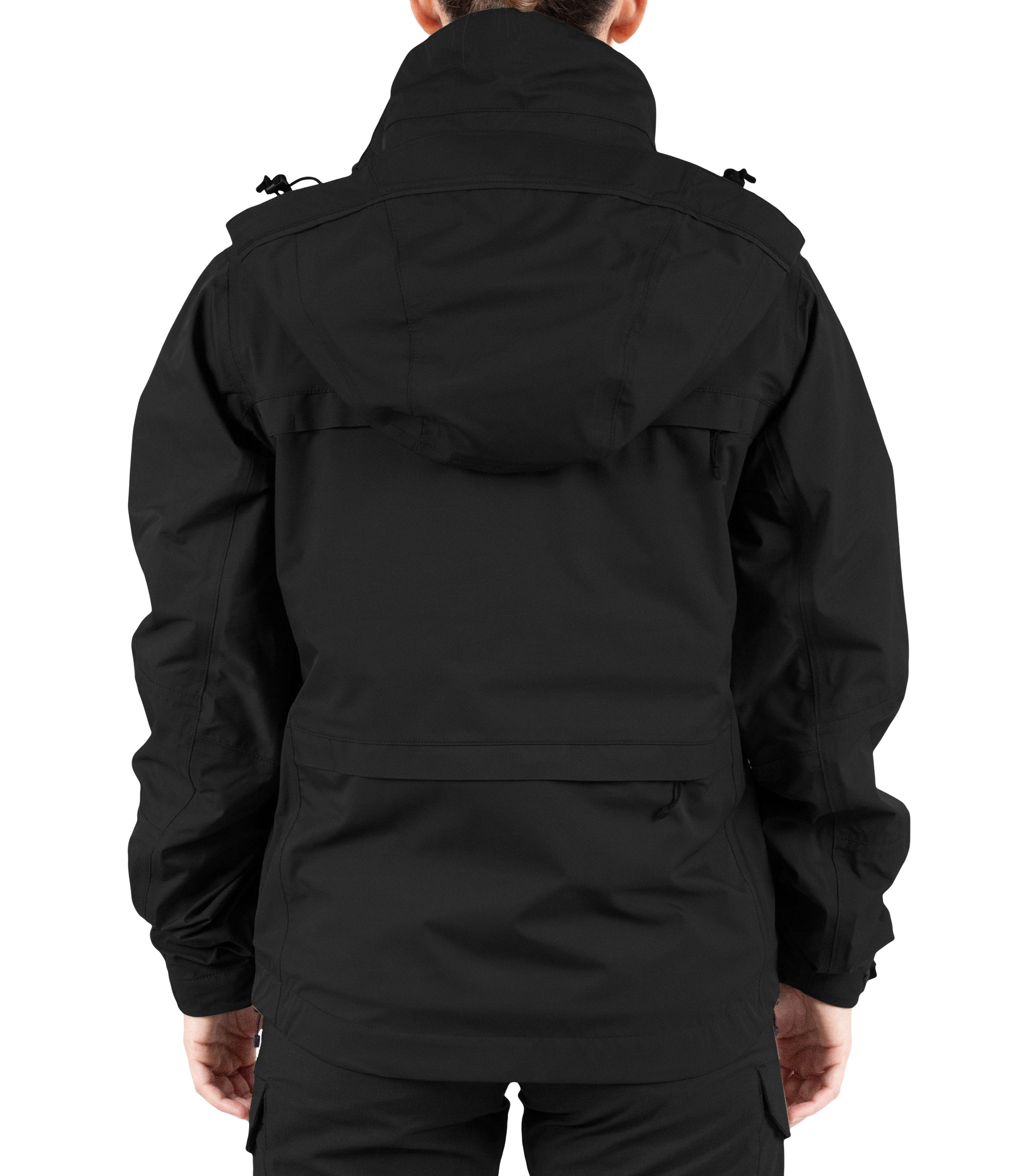 Back view of Women’s Tactix 3-In-1 System Jacket in Black|color_black
