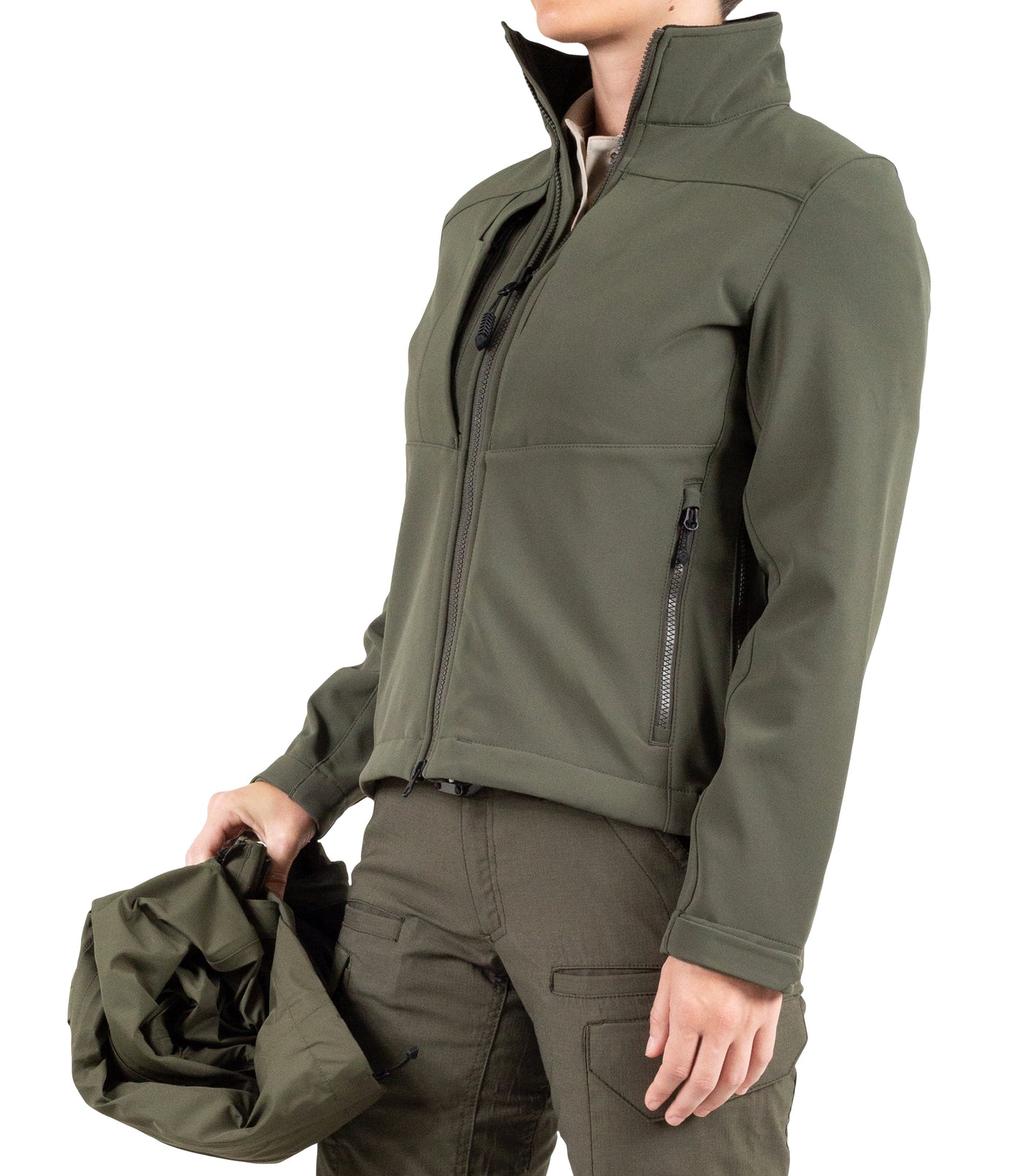 Softshell Jacket for Women’s Tactix System Jacket in OD Green