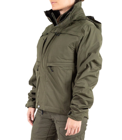 Side of Women’s Tactix System Jacket in OD Green