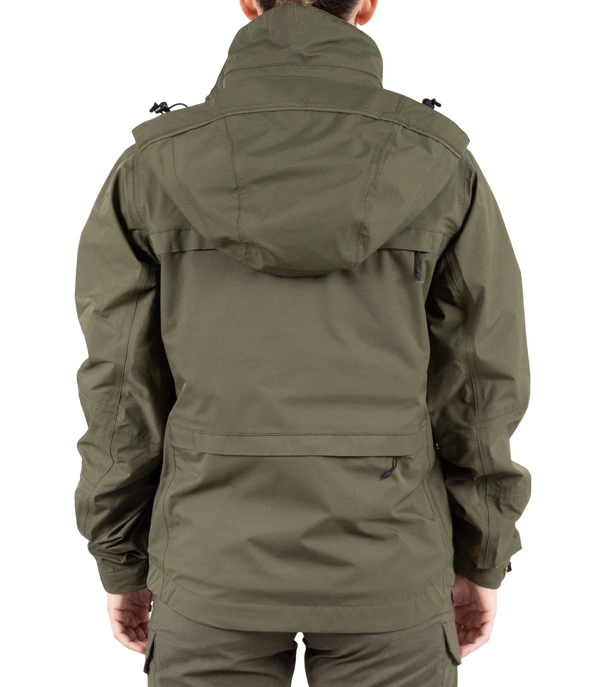 Back view of Women’s Tactix 3-In-1 System Jacket in OD Green|color_od green