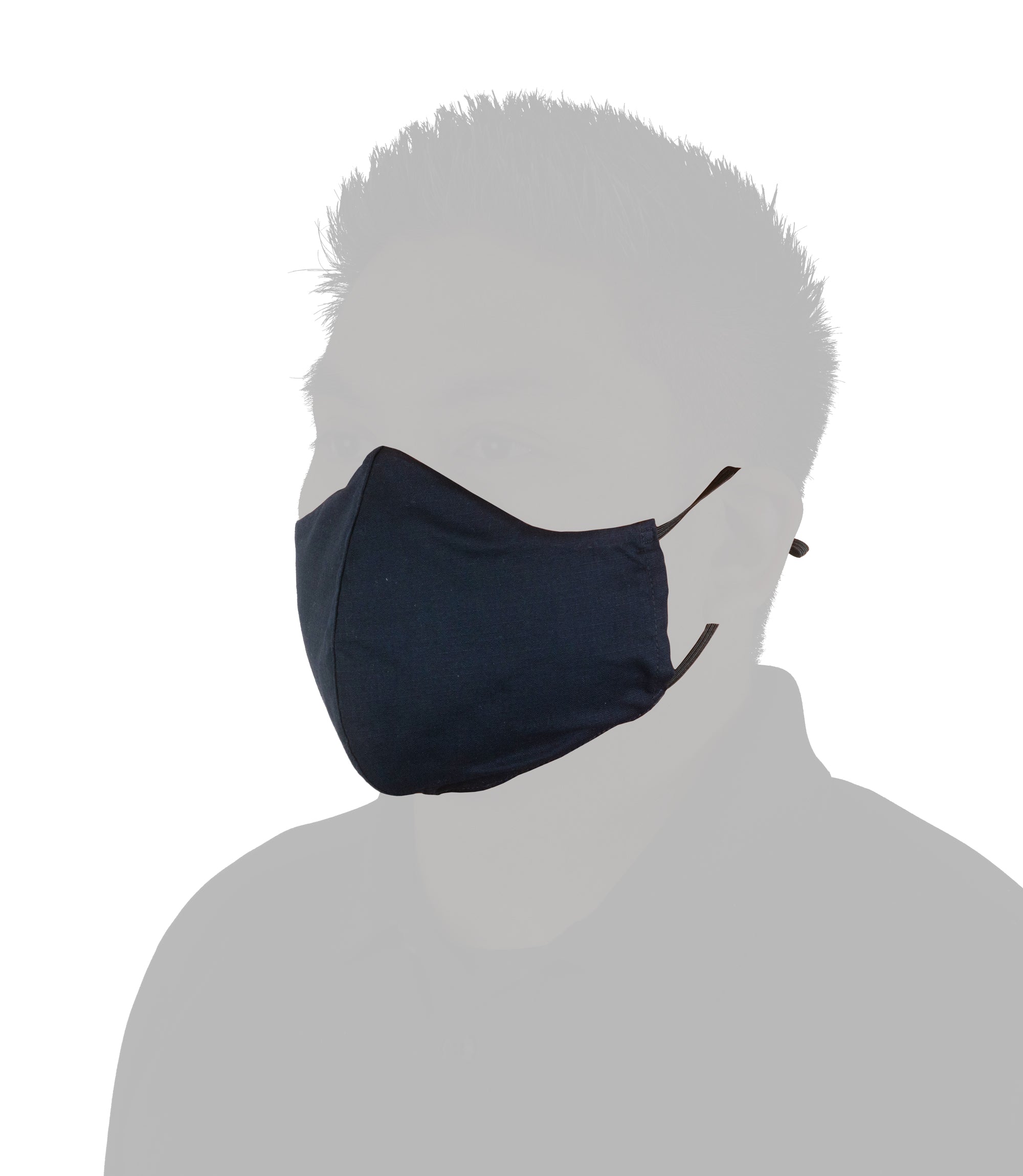 Front of V2 Pro Duty Mask in Midnight Navy |color_midnight navy