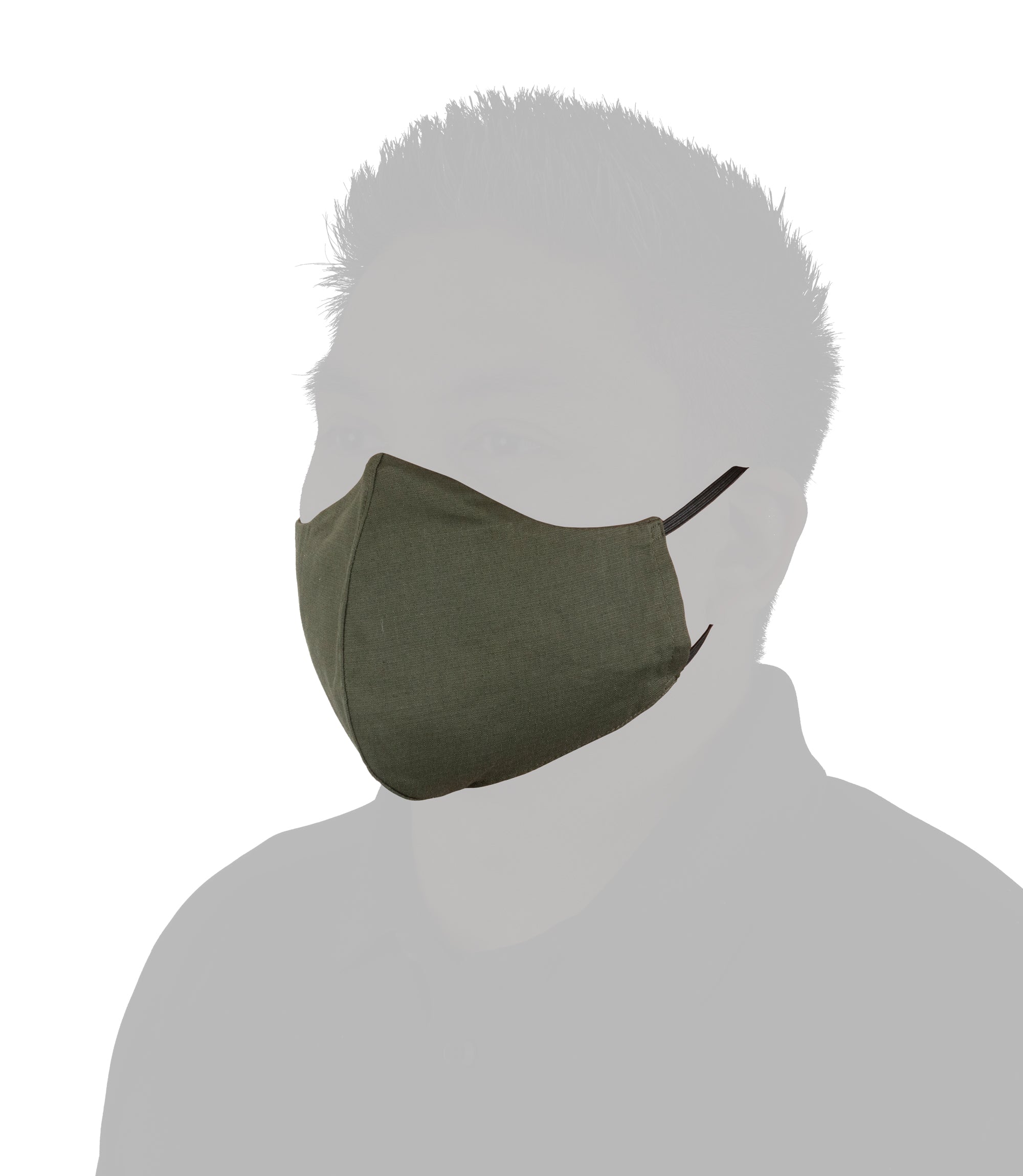 Front of V2 Pro Duty Mask in OD Green |color_od green