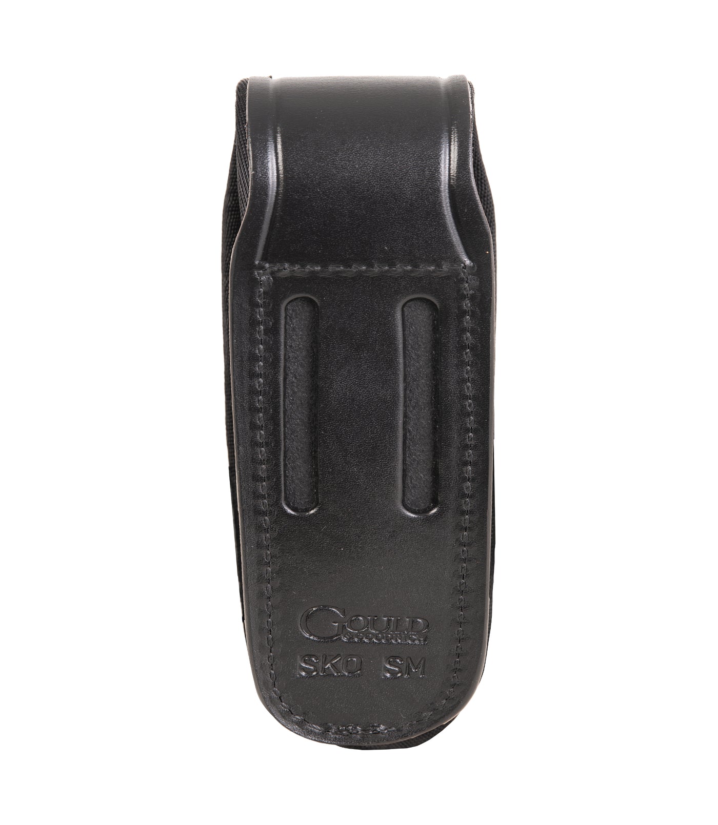 Back of Leather Light Pouch - Small in Black