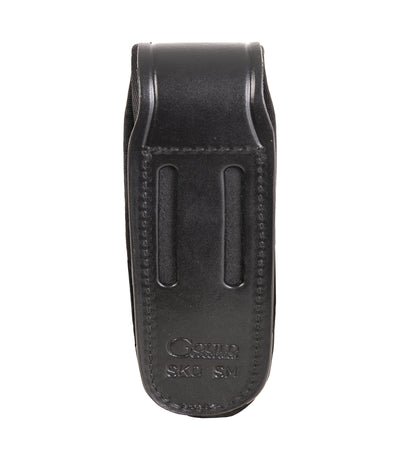 Back of Leather Light Pouch - Small in Black