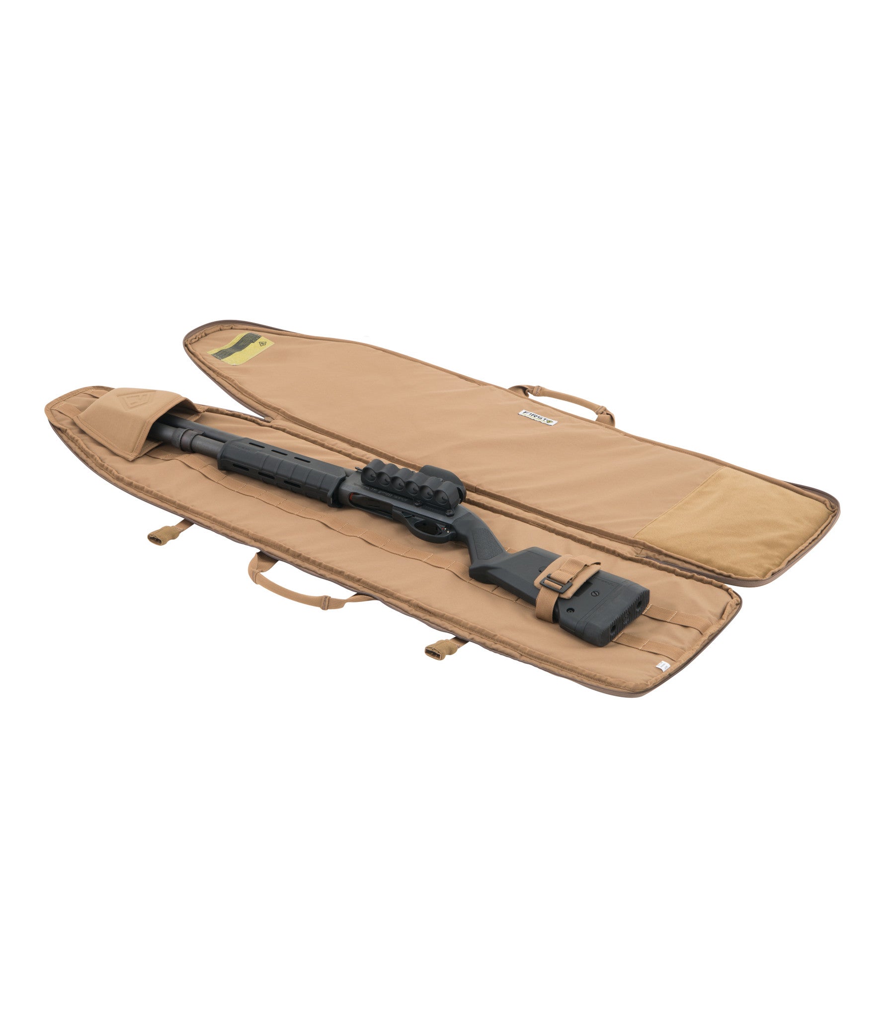 Rifle Sleeve 42 Inch in Coyote Open with Gun |color_coyote