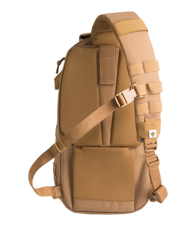 Back of Crosshatch Sling Pack 19L in Coyote