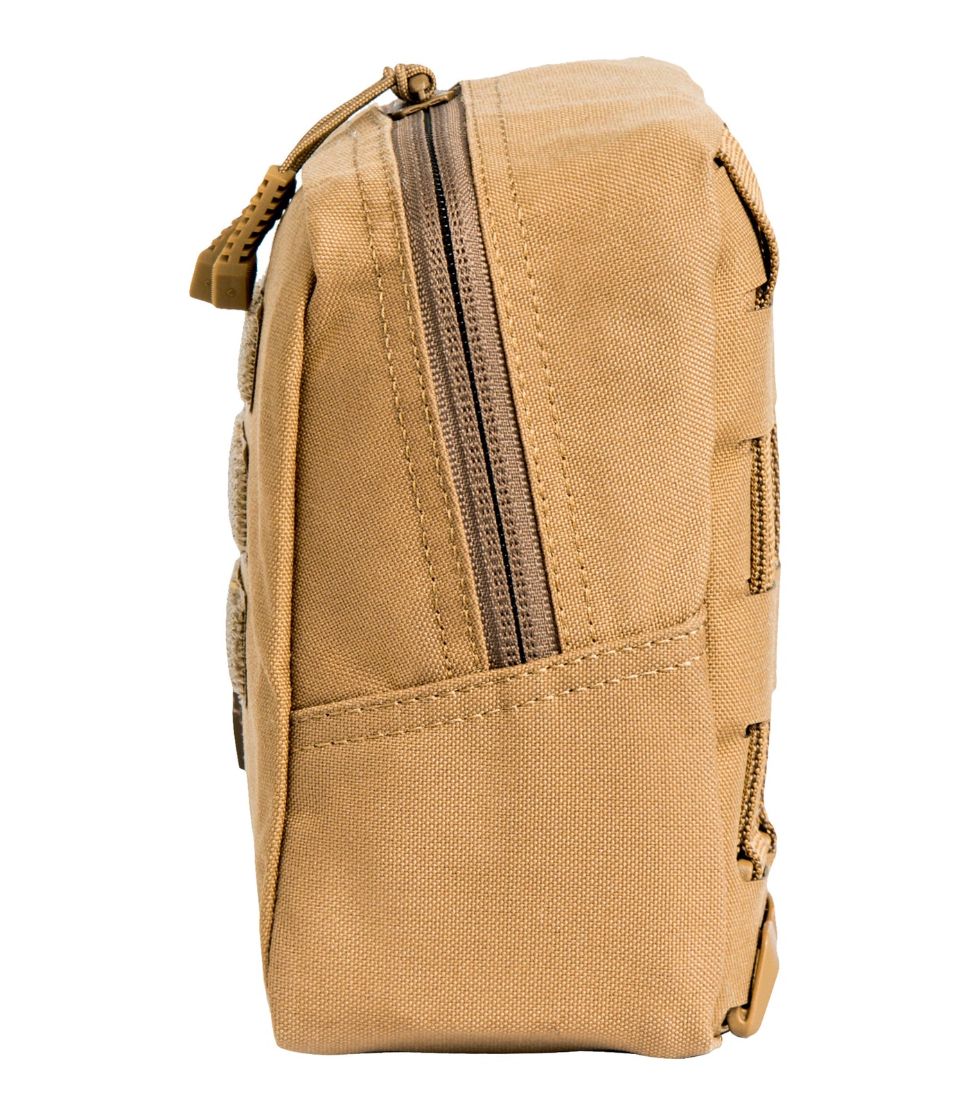 Side of Tactix Series 6x6 Utility Pouch in Coyote