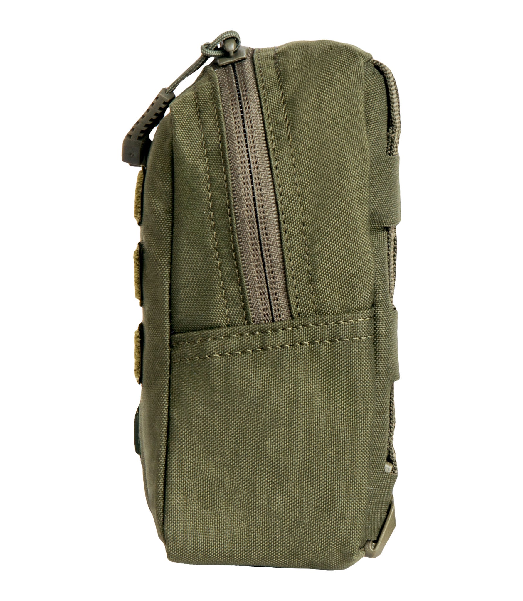 Side of Tactix Series 3x6 Utility Pouch in OD Green |color_od green