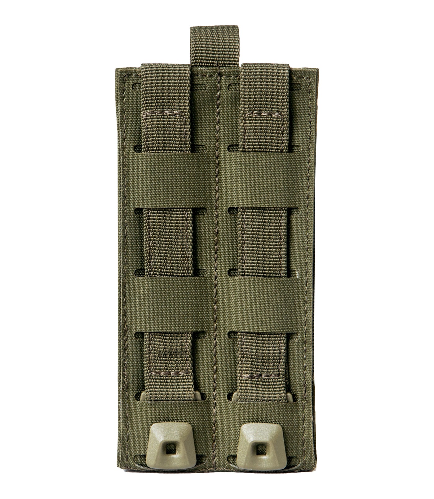 Back of Tactix Series Media Pouch - Large in OD Green