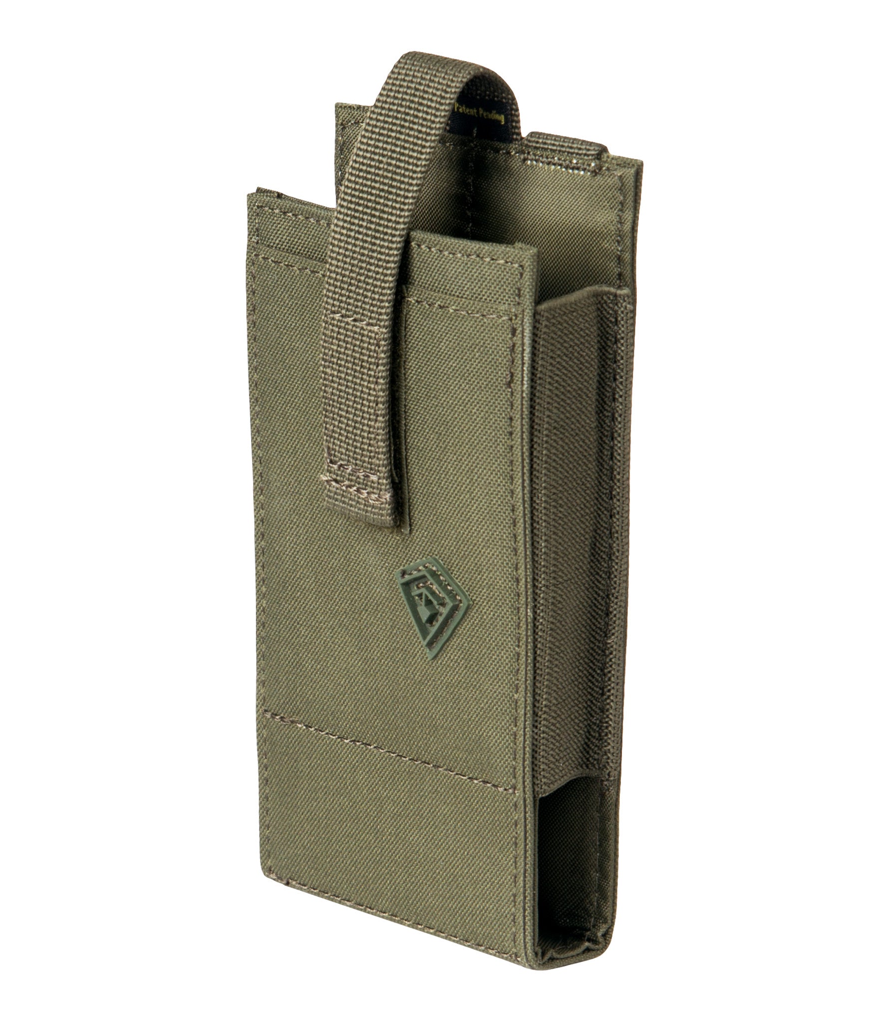 Front of Tactix Series Media Pouch - Large in OD Green |color_od green