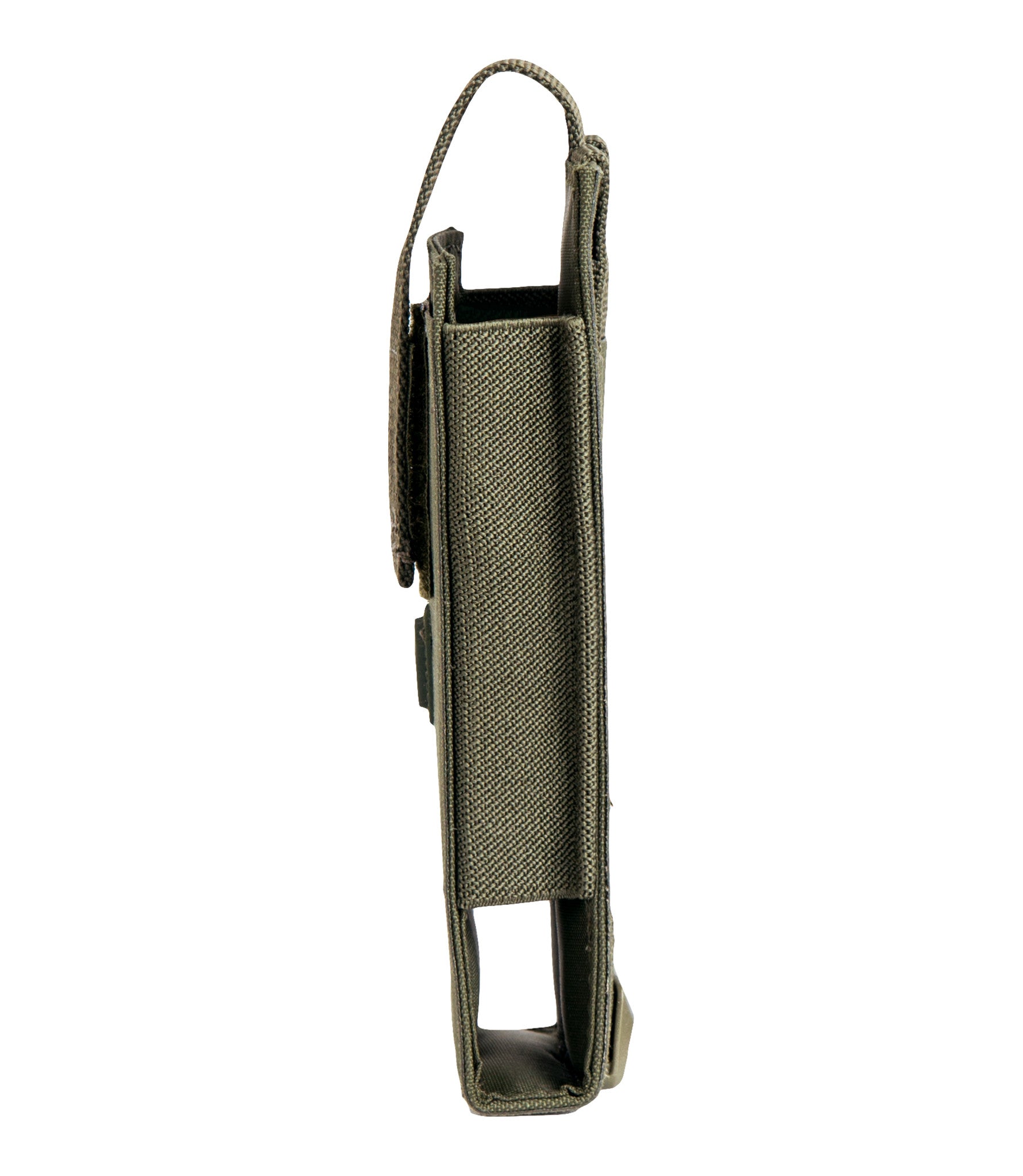 Side of Tactix Series Media Pouch - Large in OD Green |color_od green