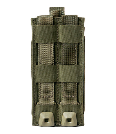 Back of Tactix Series Media Pouch - Medium in OD Green