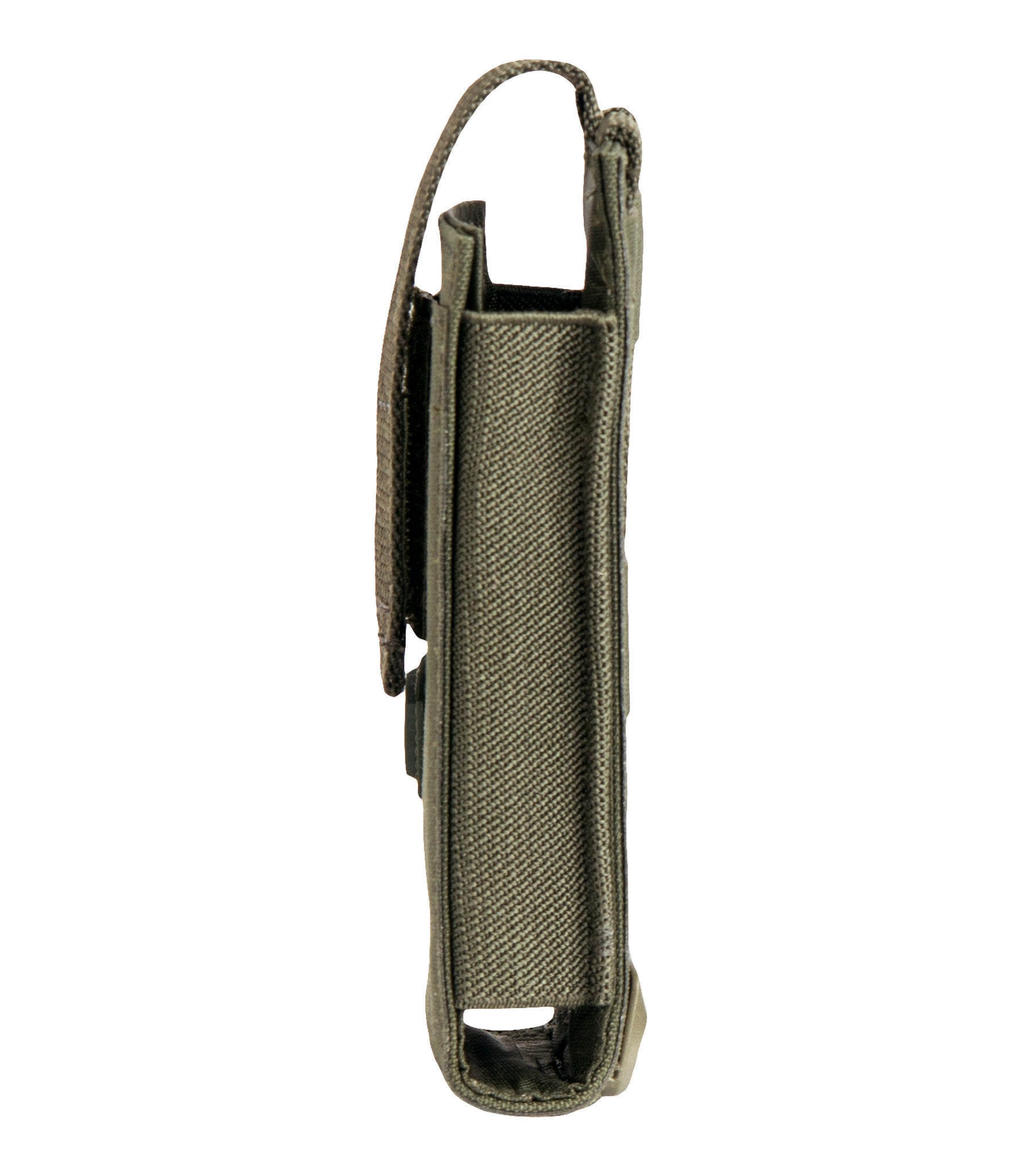 Side of Tactix Series Media Pouch - Medium in OD Green |color_od green