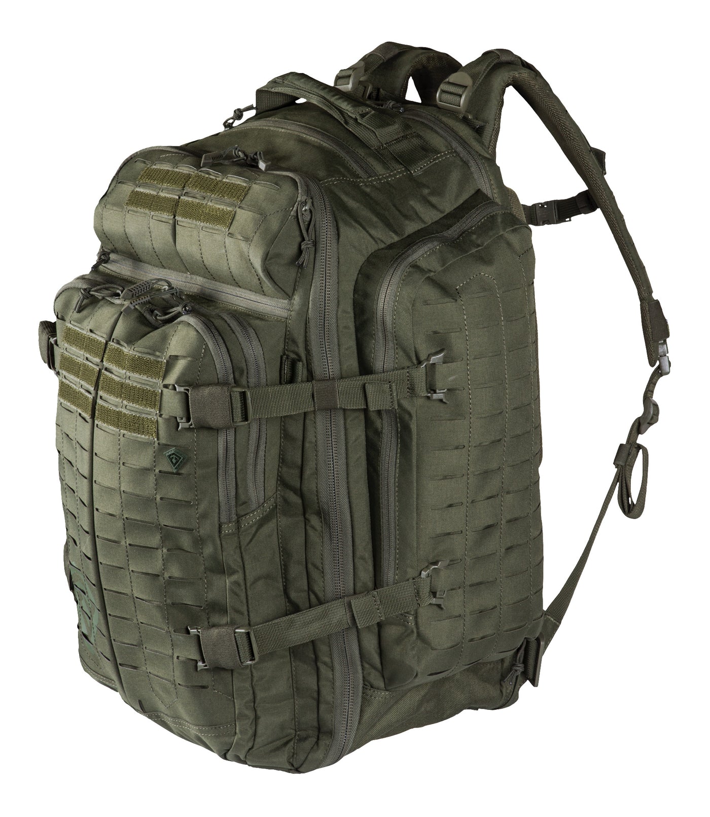 Front of Tactix 3-Day Plus Backpack 62L in OD Green