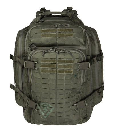 Front of Tactix 3-Day Plus Backpack 62L in OD Green