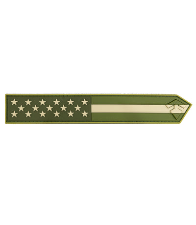 Front of USA Nametape Patch in OD Green