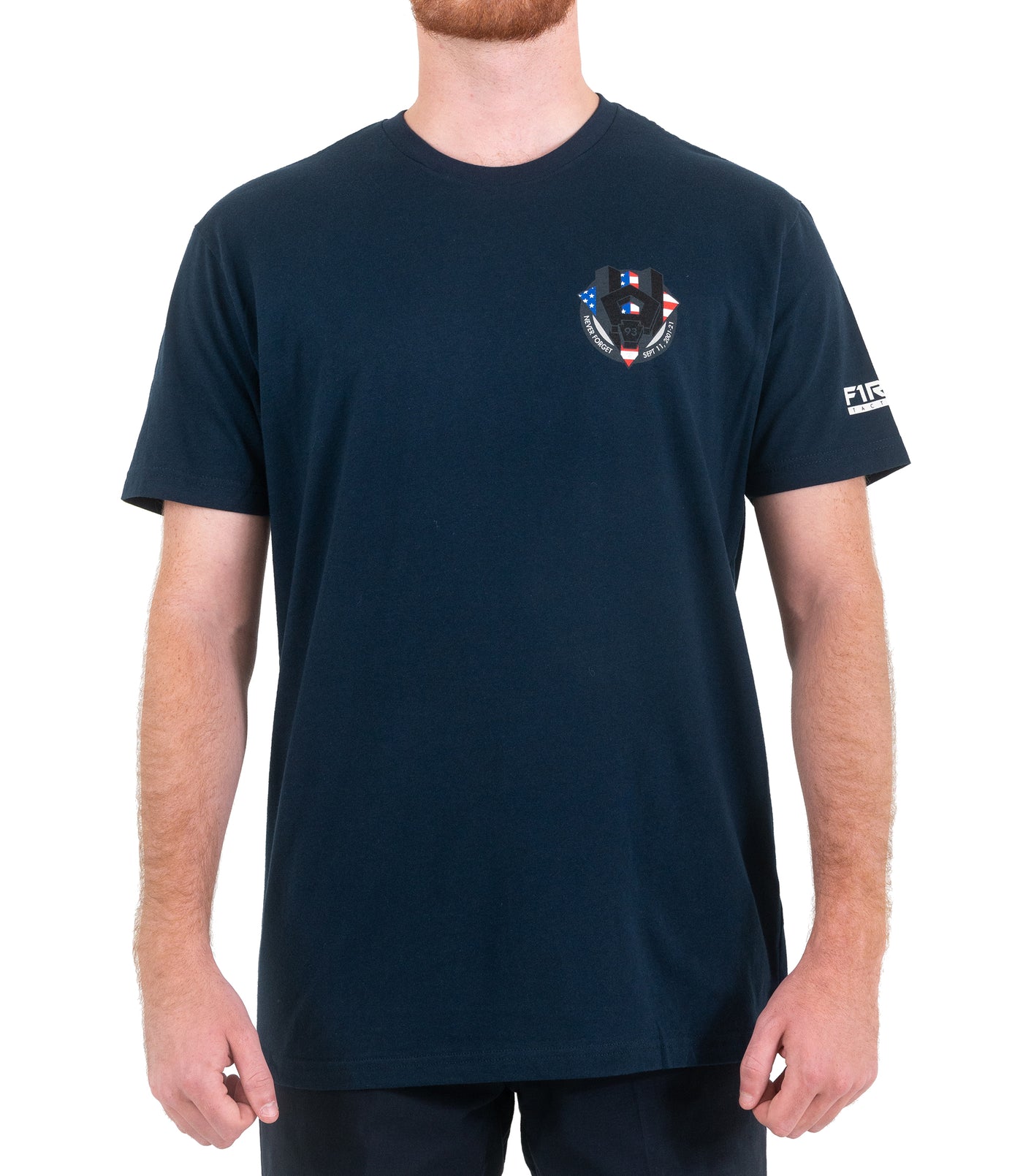 Front of 9/11 Tribute T-Shirt in Midnight Navy