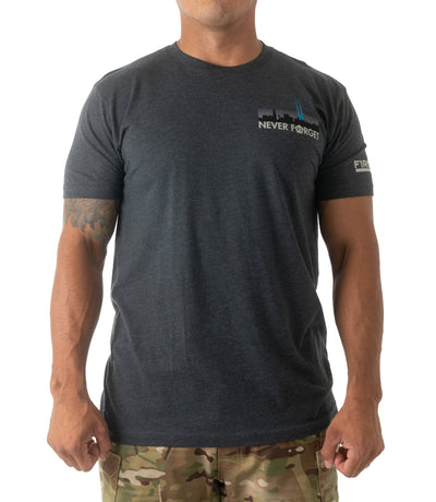 Front of Freedom Tower T-Shirt in Charcoal