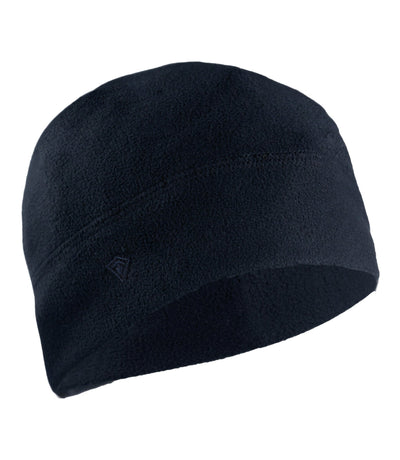 Front of Fleece Service Beanie in Midnight Navy