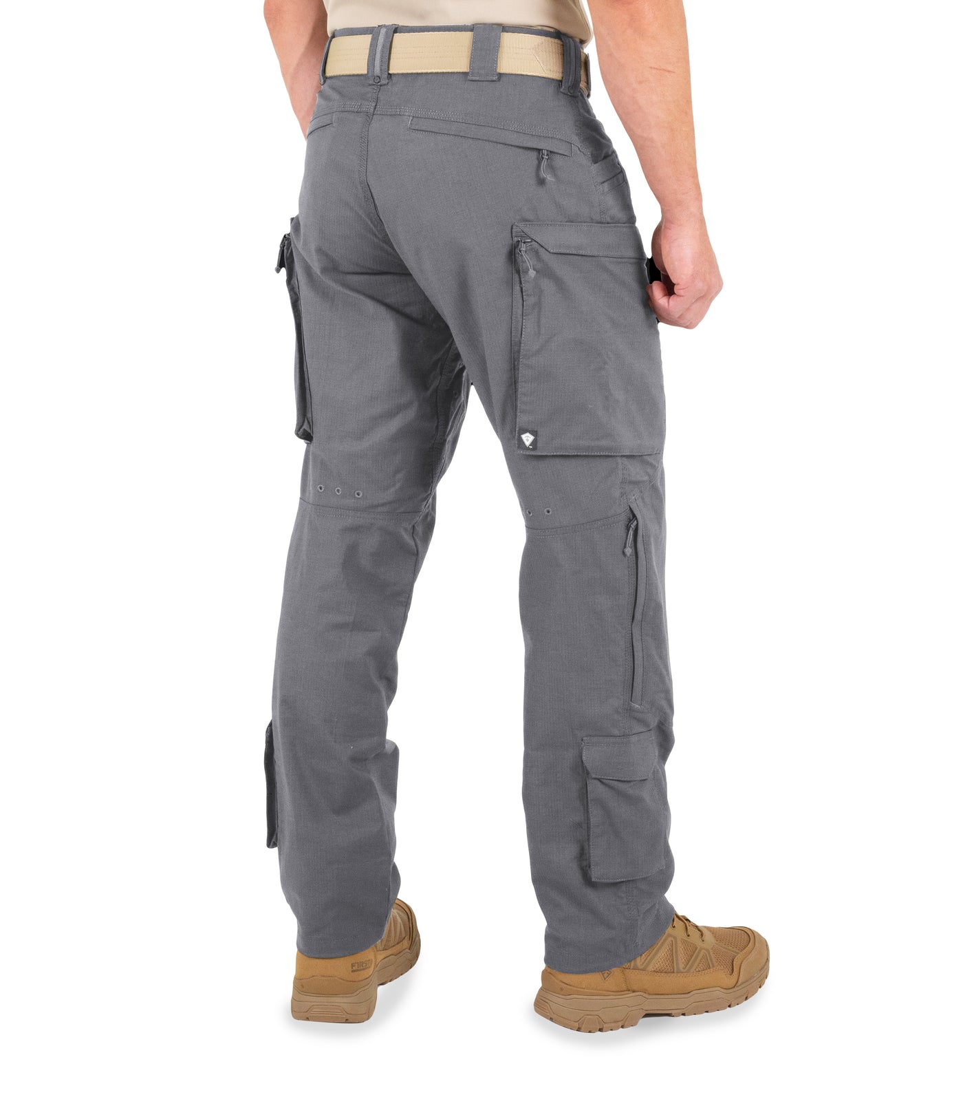Side of Men's Defender Pants in Wolf Grey