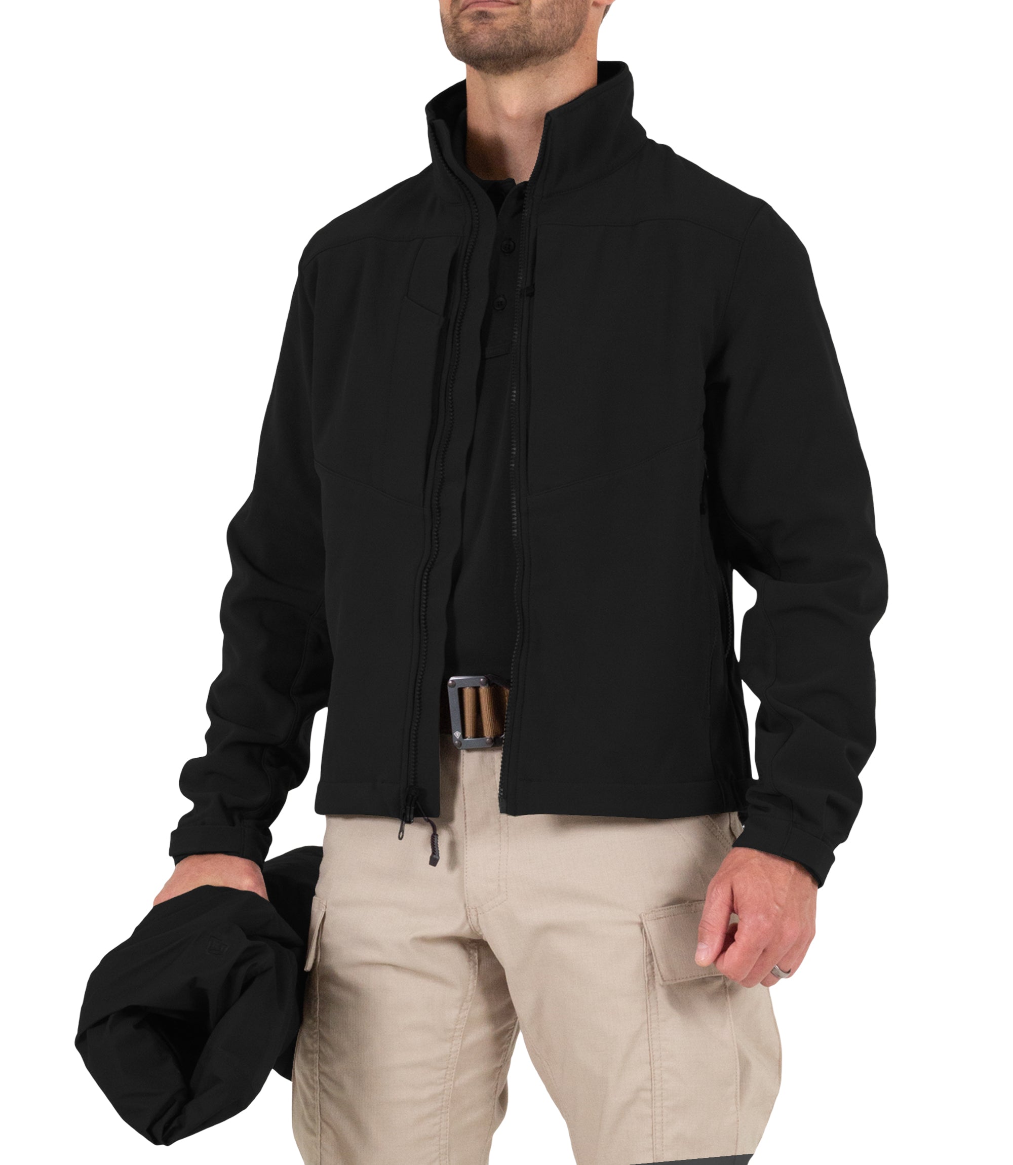 Softshell Jacket for Men’s Tactix System Jacket in Black |color_black