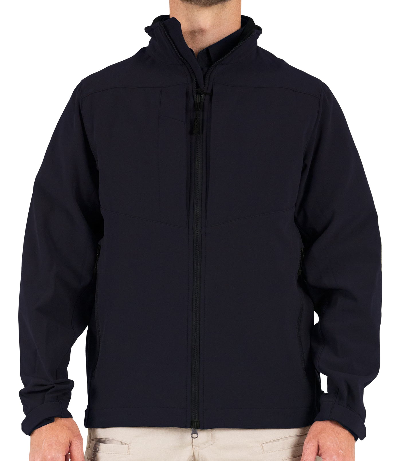 Front of Men’s Tactix Softshell Jacket (Parka Length) in Midnight Navy