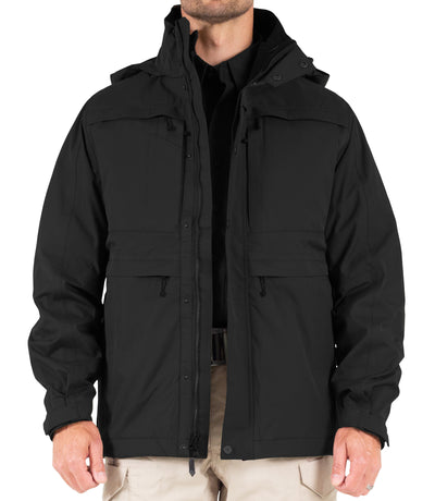 Front View of Men’s Tactix System Parka in Black