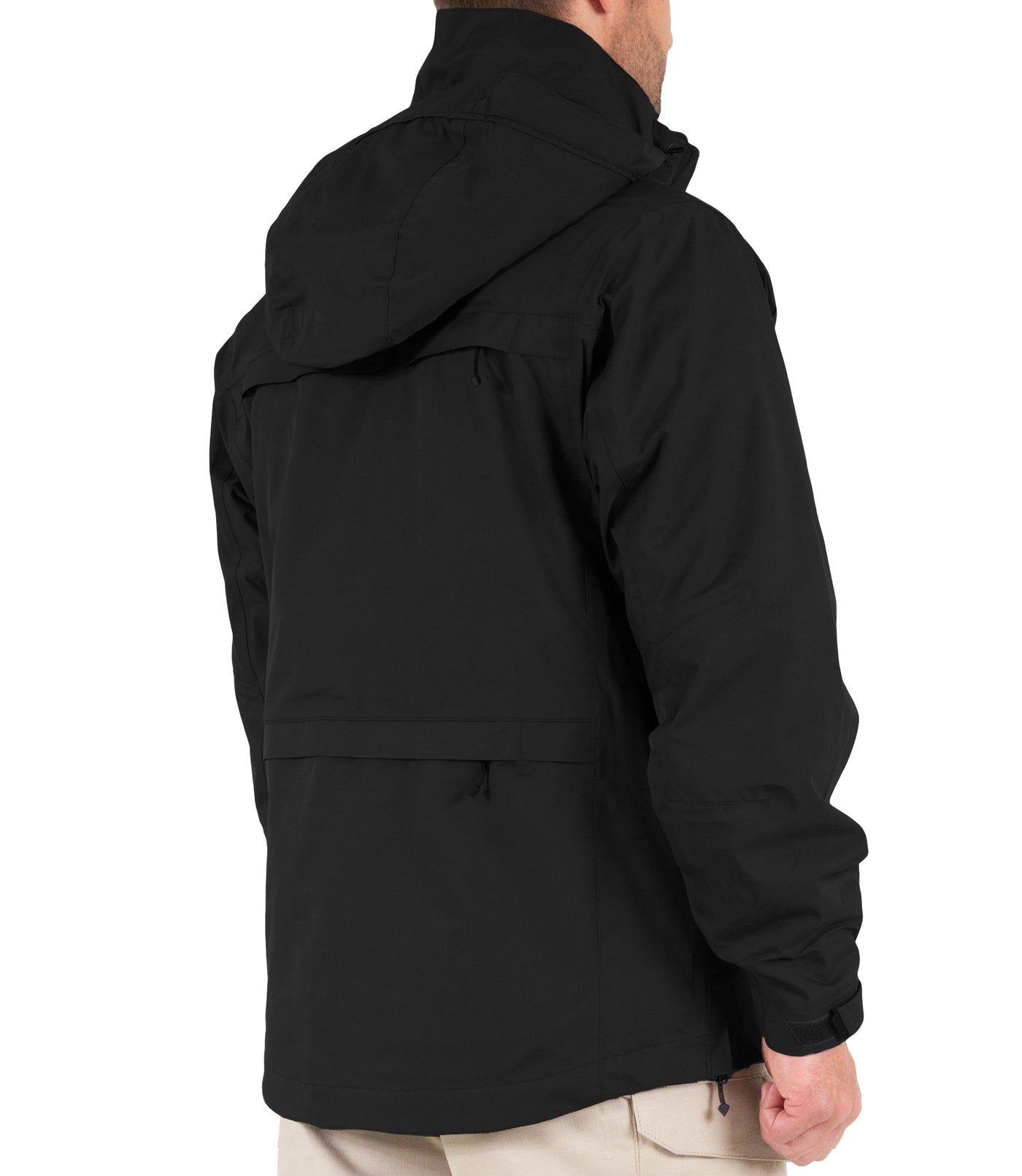 Side Back View of Men’s Tactix System Parka in Black