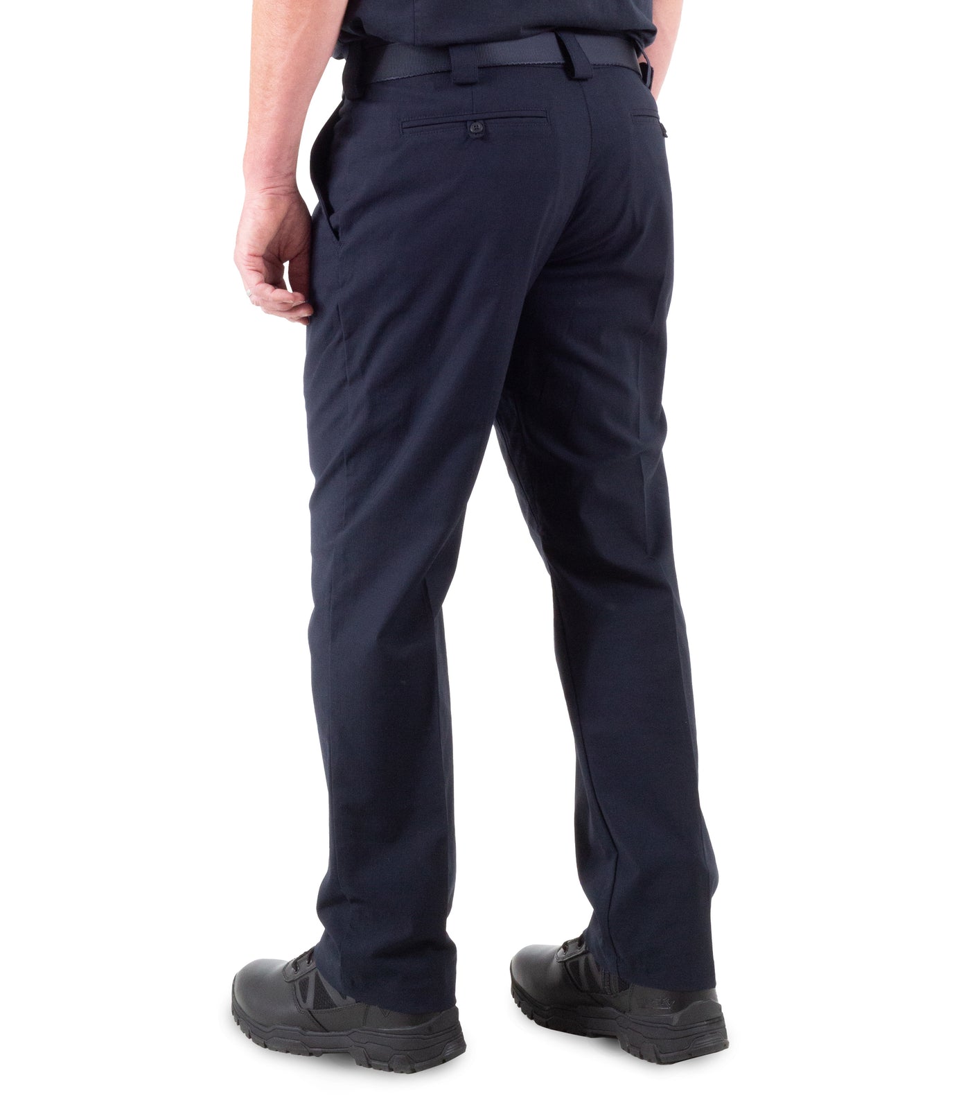 Back of Men's Cotton Station Pant in Navy