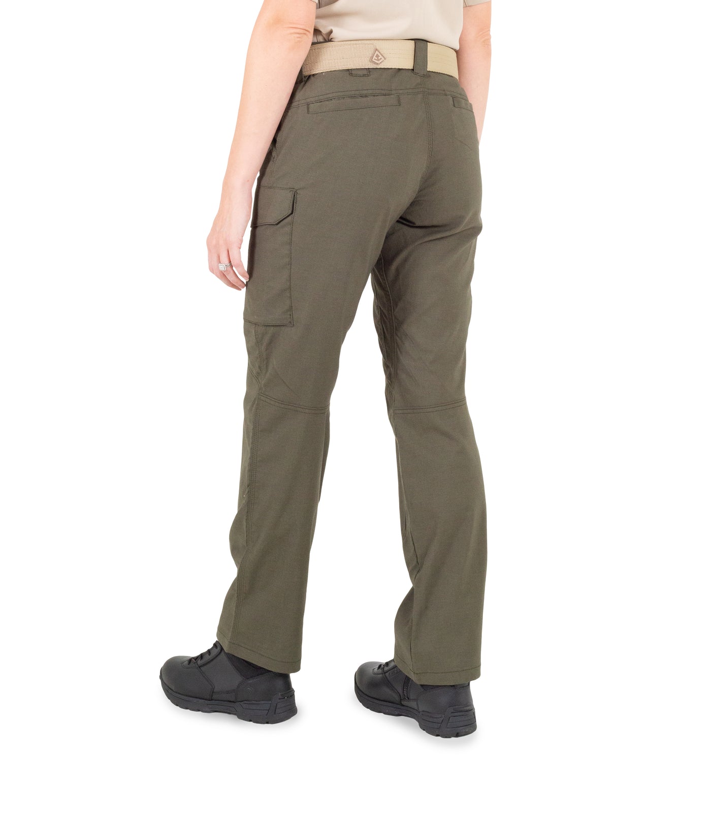 Side of Women's V2 Tactical Pants in OD Green