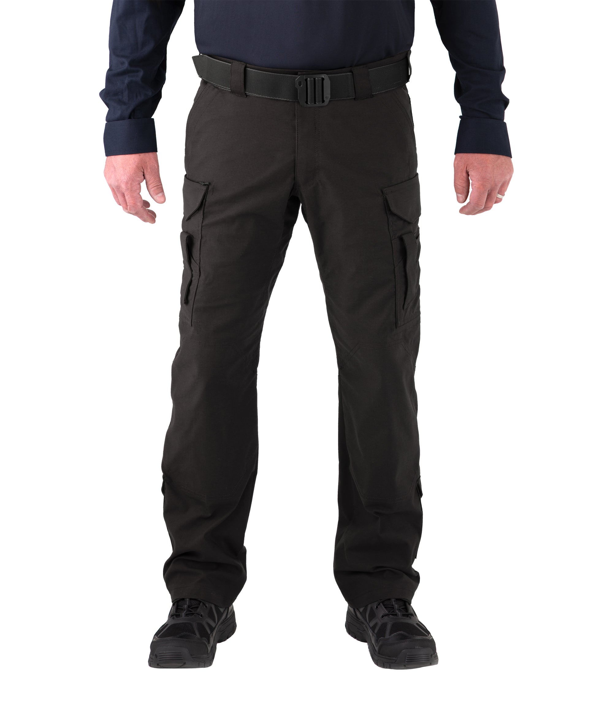 Front of Men's V2 EMS Pant in Black |color_black