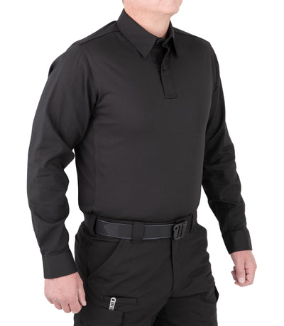 Side of Men's V2 Pro Performance Shirt in Black
