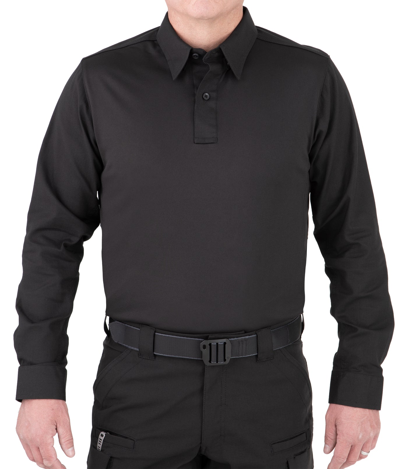 Front of Men's V2 Pro Performance Shirt in Black