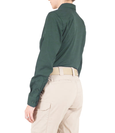 Side of Women's V2 Pro Performance Shirt in Spruce Green