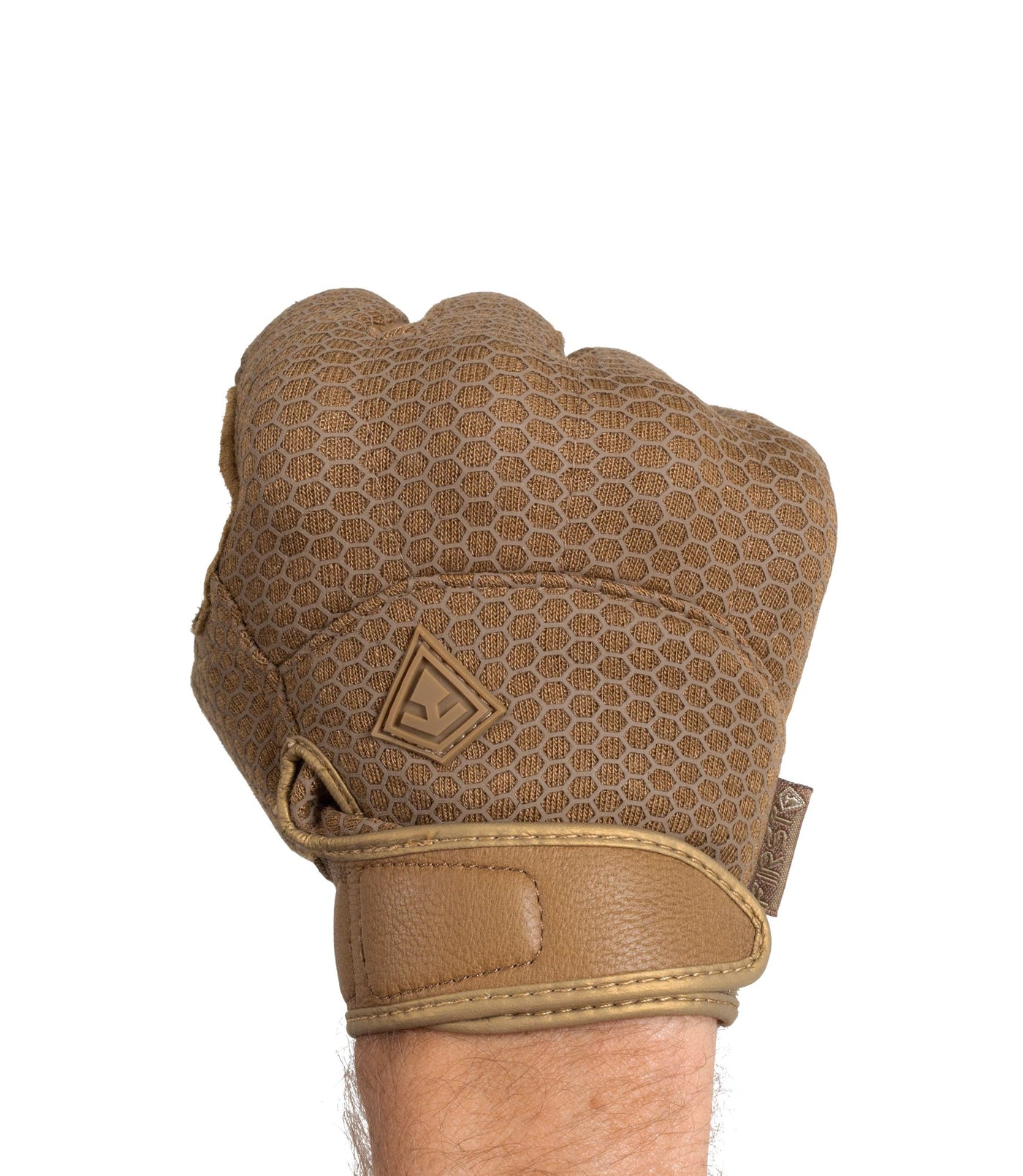 Men's Slash & Flash Protective Knuckle Glove in Coyote in a Fist 