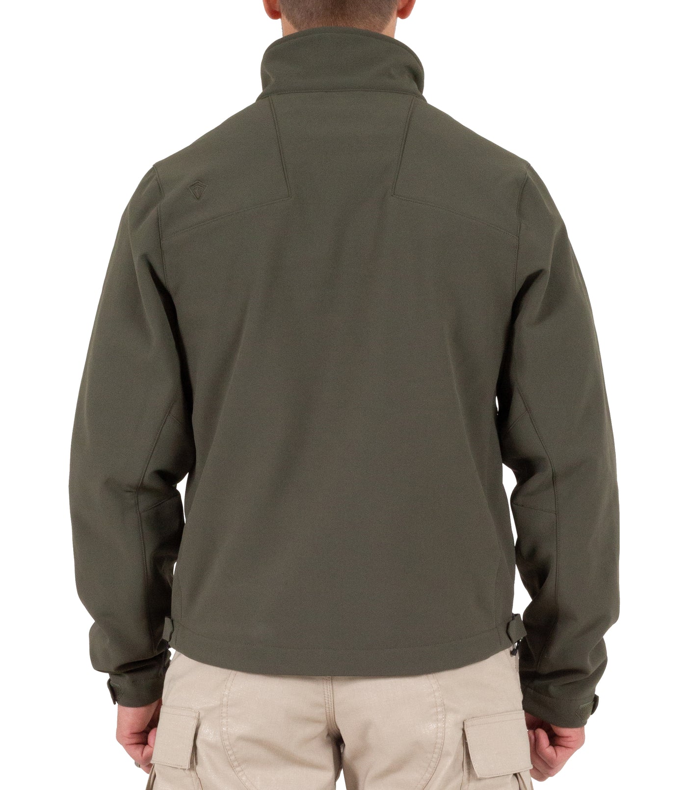 Back of Men's Tactix Softshell Jacket in OD Green