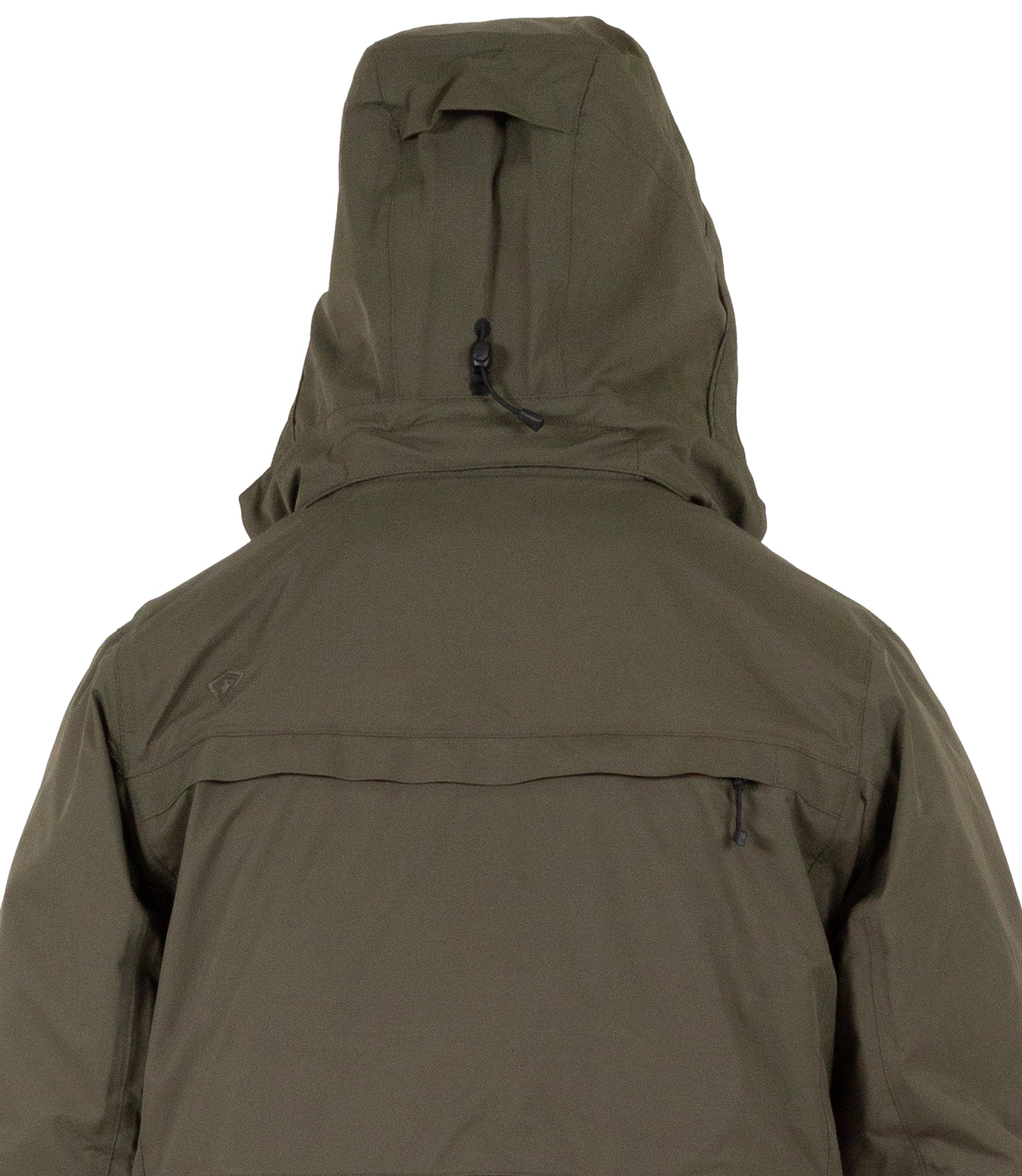 Back Hood of Men’s Tactix System Jacket in OD Green |color_od green