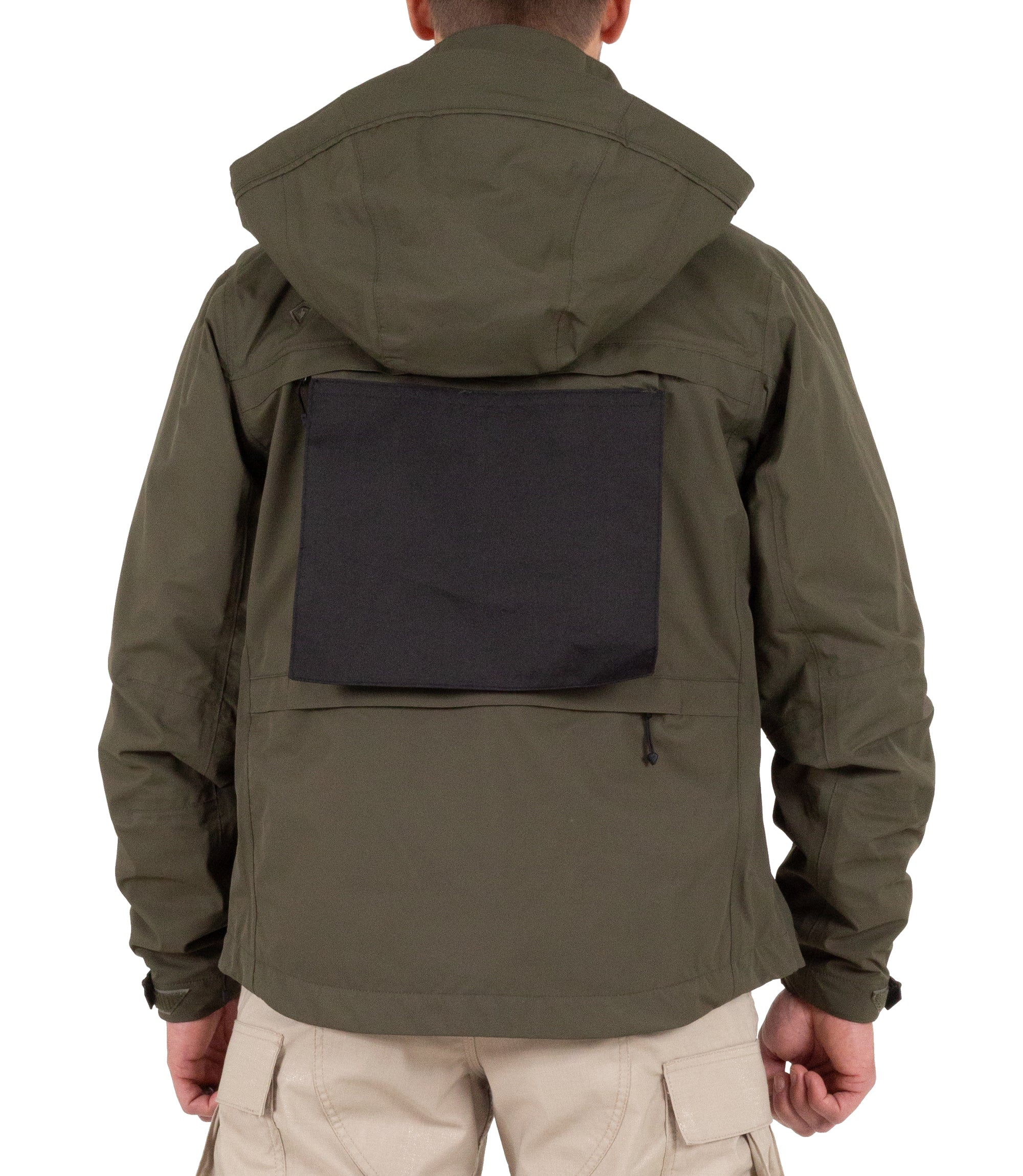 Back Pullout Panel of Men’s Tactix System Jacket in OD Green |color_od green